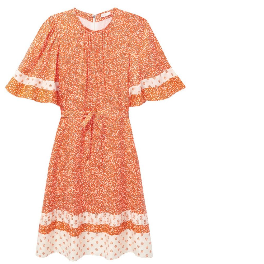 Rebecca Taylor Block Mix Silk Jacquard Dress,  Size 10